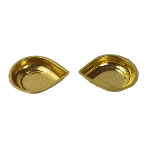 Brass Drop Shape Diyas 2 Pcs Medium